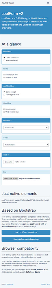 coolForm v2 in mobile